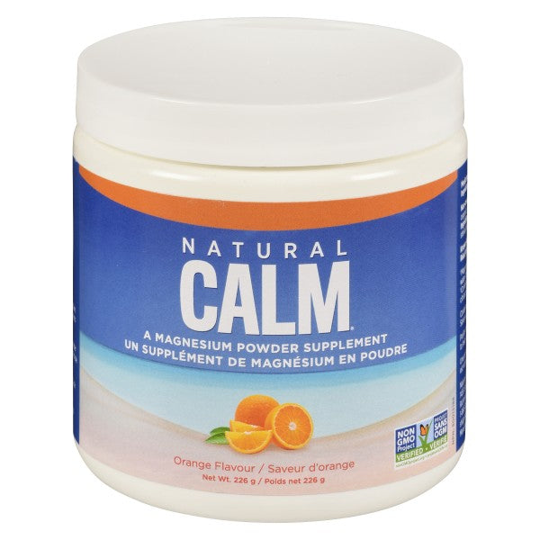 Natural Calm Magnesium Powder Supplement, Orange - 226g