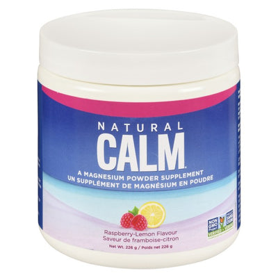 Natural Calm Magnesium Powder Supplement, Raspberry Lemon - 226g