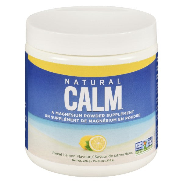 Natural Calm Magnesium Powder Supplement, Sweet Lemon - 226g