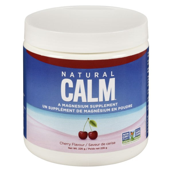Natural Calm Magnesium Powder Supplement, Cherry - 226g
