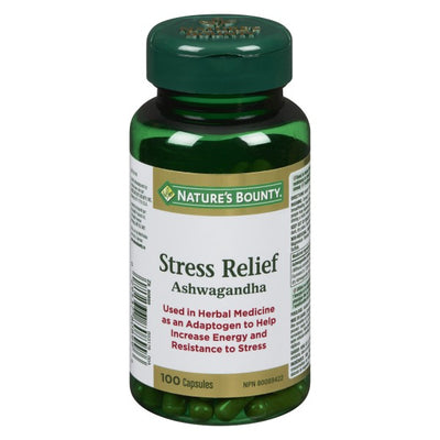 Nature's Bounty Stress Relief Ashwagandha, 100 Capsules