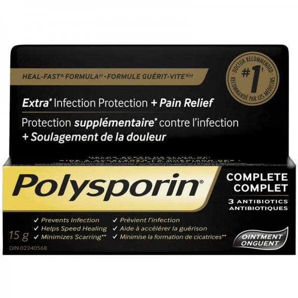 Polysporin Complete Antibiotic Ointment, 15g