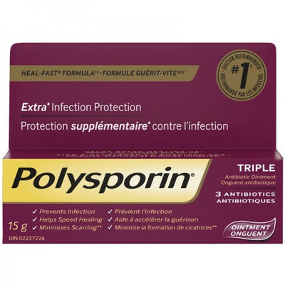 Polysporin Triple Heal-Fast Antibiotic Ointment,15g