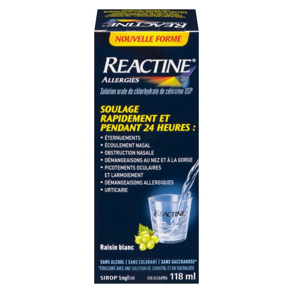 Reactine Allergy Liquid 24 Hour Relief, 118 ml
