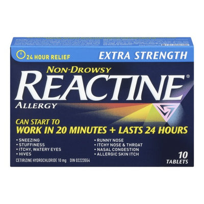 Reactine Extra Strength, 10 Tablets
