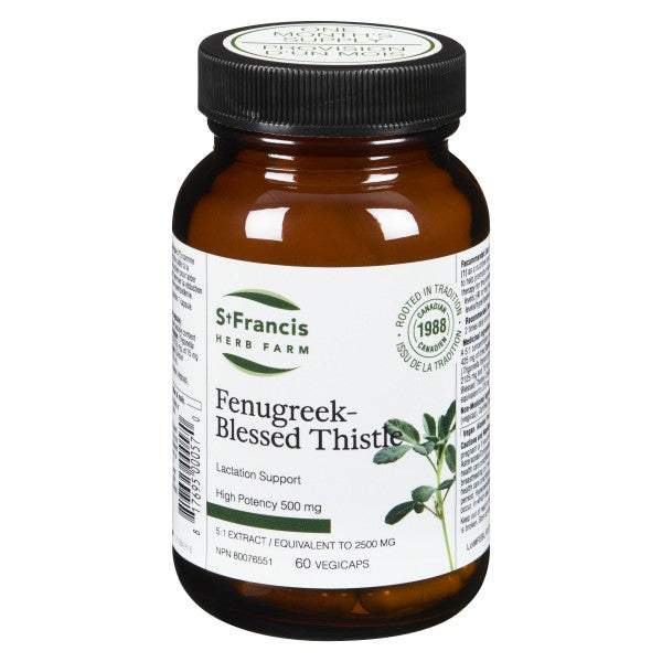 St Francis Herb Farm Fenugreek-Blessed Thistle, 60 Capsules