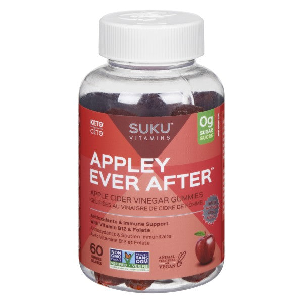 SUKU Vitamins Appley Ever After Apple Cider Vinegar, 60 Gummies