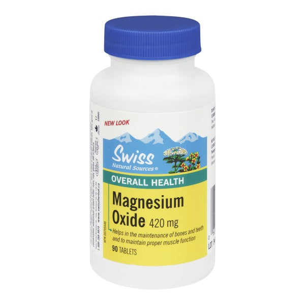 Swiss Natural Magnesium Oxide, 90 Tablets