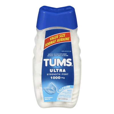 Tums Ultra Strength Antacid, Peppermint - 160 Count