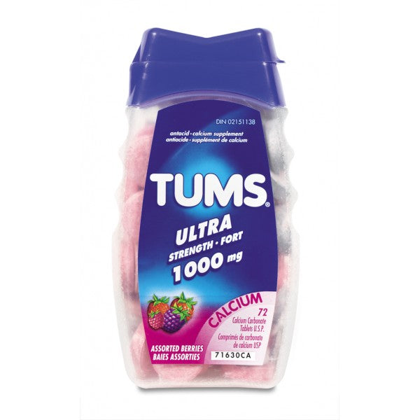 Tums Ultra Strength Antacid, Assorted Berries - 72 Count