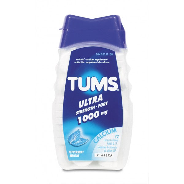 Tums Ultra Strength Antacid, Peppermint - 72 Count