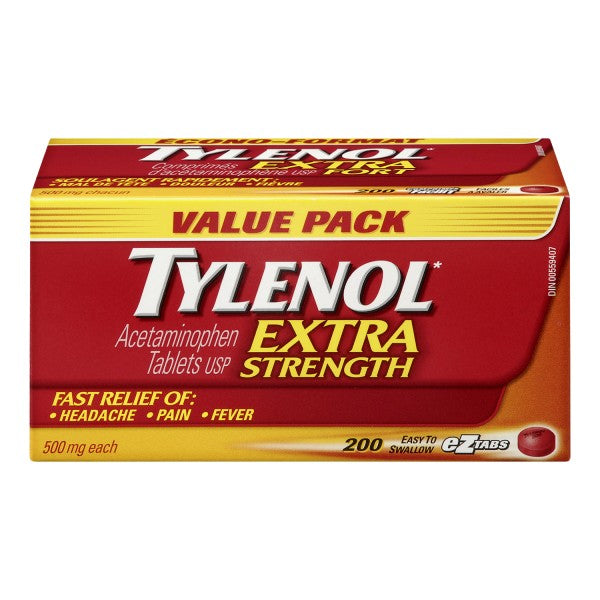 Tylenol Extra Strength Headache Pain and Fever Relief, 200 eZTabs