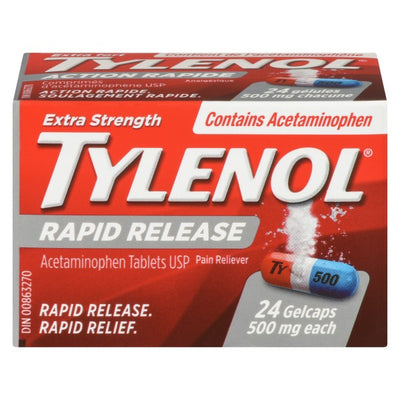 Tylenol Extra Strength Pain Relief Rapid Release, 24 Gelcaps