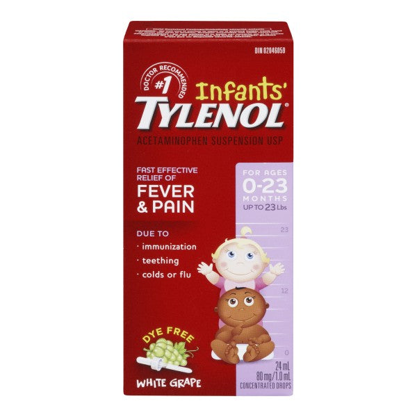 Tylenol Infants Drops, Grape - 24 ml