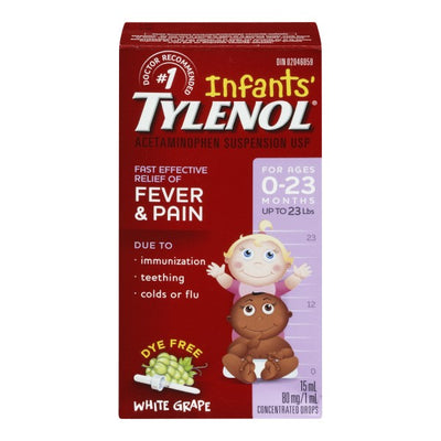 Tylenol Infants' Fever From Colds or Flu, Grape - 15 ml