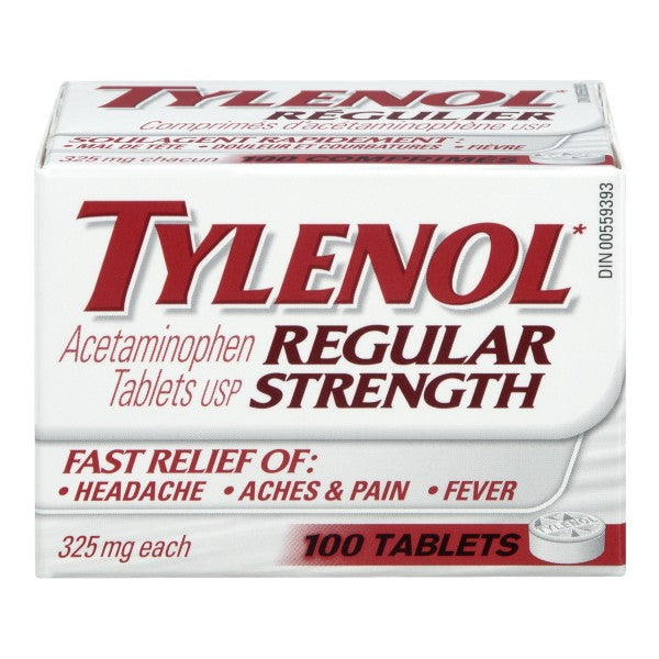 Tylenol Regular Strength, 100 Tablets