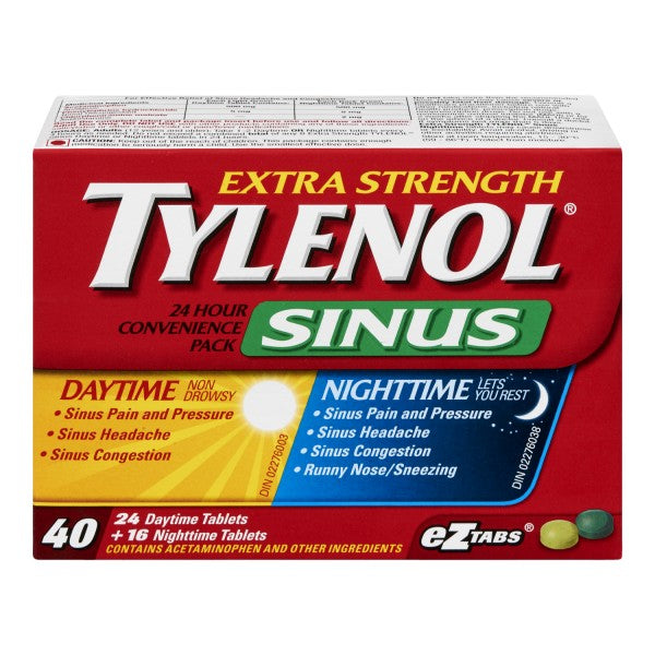 Tylenol Sinus Daytime and Nighttime, Extra Strength - 40 eZtabs