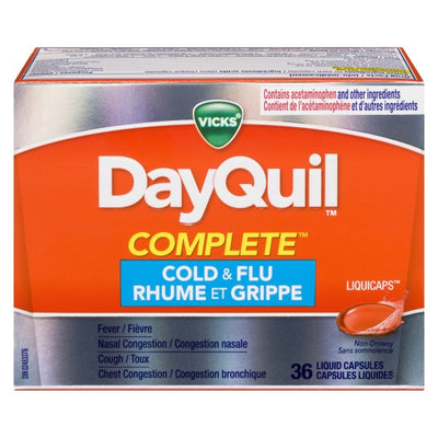 Vicks DayQuil Complete Cold & Flu, 36 Liquid Capsules