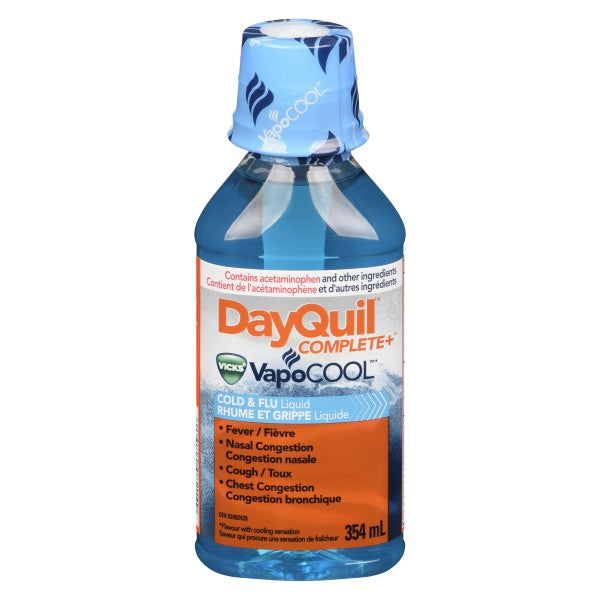 Vicks DayQuil Complete VapoCool Cold & Flu Liquid, 354 ml