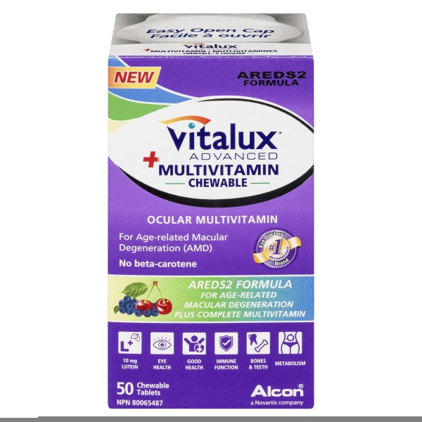 Vitalux Advanced Plus Chewable Multivitamin, 50 Chewable Tablets