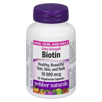 Webber Naturals Biotin Extra Strength, 45 Capsules