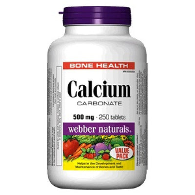 Webber Naturals Calcium 500mg, 250 Tablets