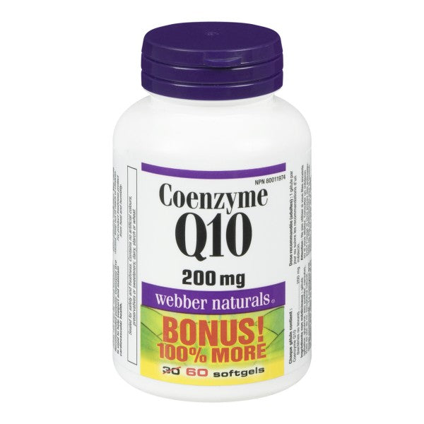 Webber Naturals Coenzyme Q10 200mg, 60 Softgels