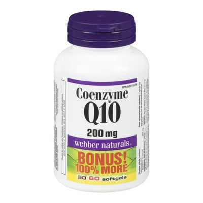 Webber Naturals Coenzyme Q10 200mg, 60 Softgels
