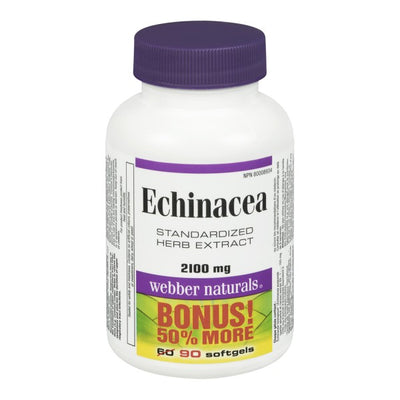 Webber Naturals Echinacea, 2100 mg - 90 Softgels