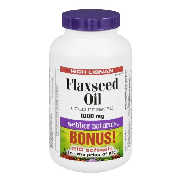 Webber Naturals Flaxseed Oil Bonus Size
