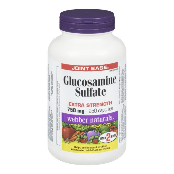 Webber Naturals Glucosamine Sulfate, Extra Strength - 250 Capsules