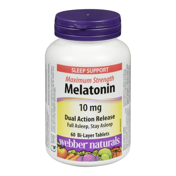 Webber Naturals Maximum Strength Melatonin Bi-Layer Tablets