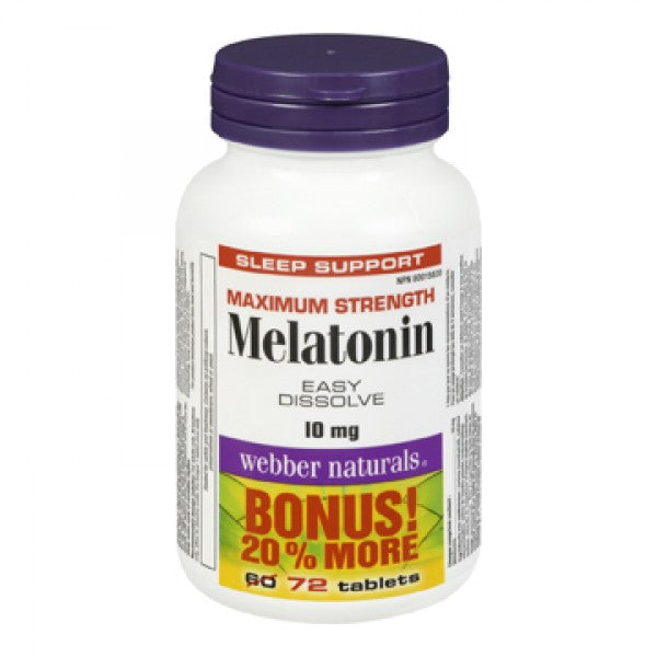 Webber Naturals Maximum Strength Melatonin Bonus Size
