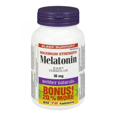 Webber Naturals Maximum Strength Melatonin Bonus Size