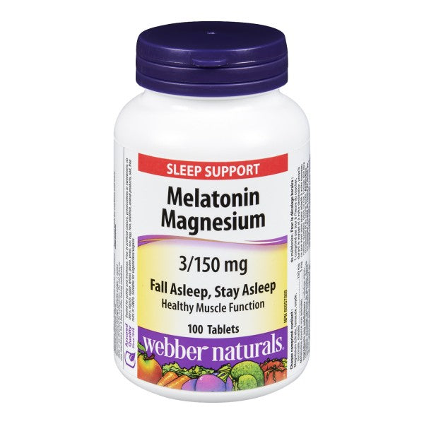 Webber Naturals Melatonin Magnesium Tablets