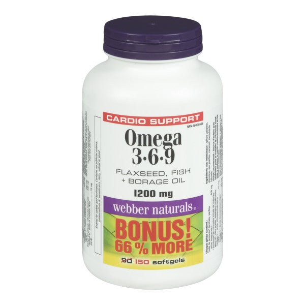 Webber Naturals Omega 3-6-9 Bonus Pack