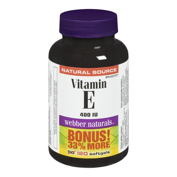 Webber Naturals Vitamin E Softgels Bonus Size